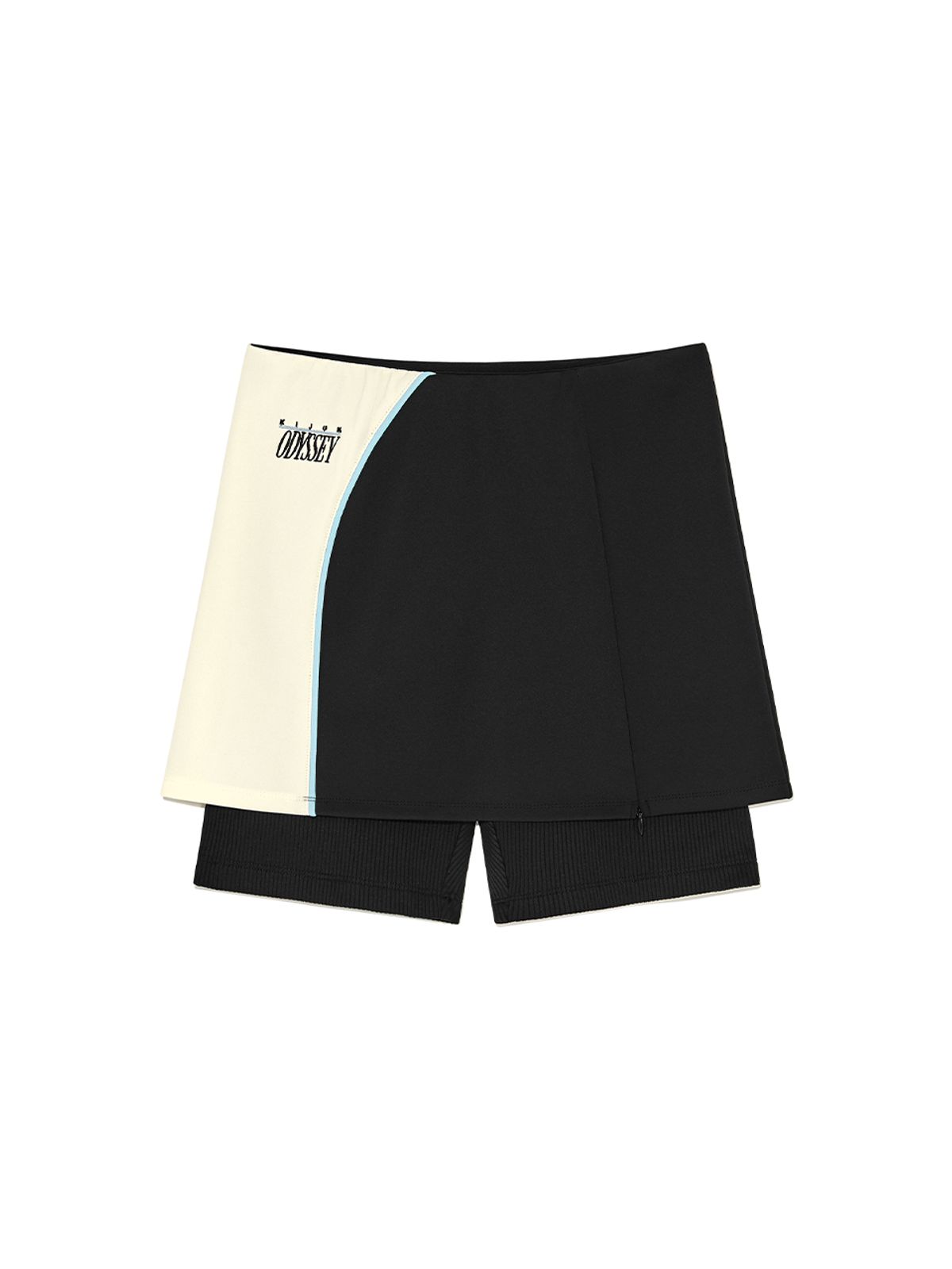 기준(KIJUN) Slit Cycle Shorts Black Ivory