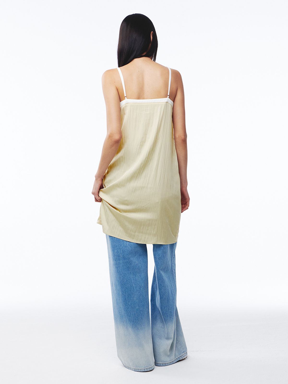 기준(KIJUN) Blocked Camisole Mini Dress Beige Off-White