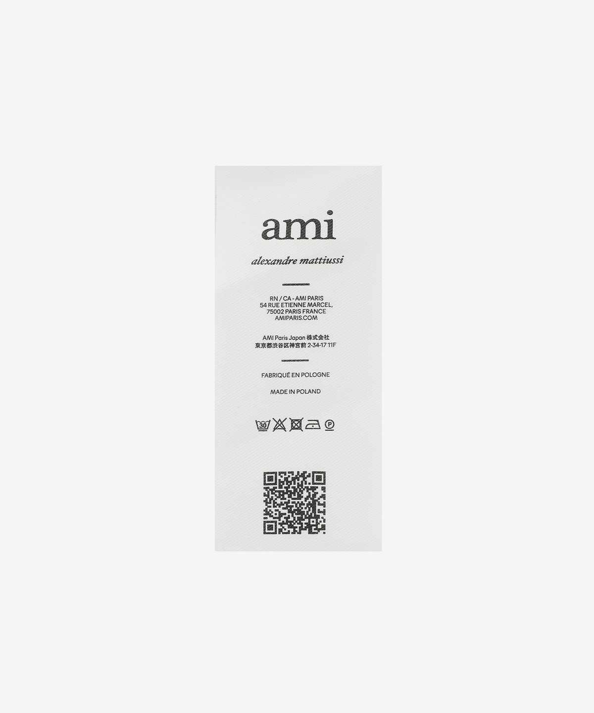 아미(AMI) 하트로고 캠프카라 박시핏 티셔츠 - 화이트:블루 / HSH292CO01131041