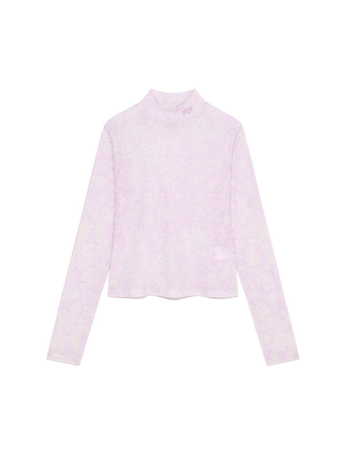 기준(KIJUN) Flower Jersey Top Print Pink