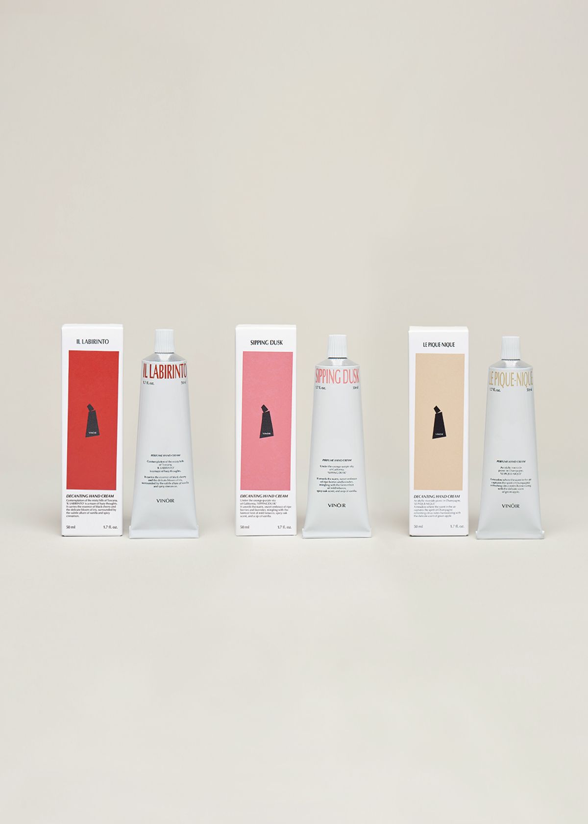 빈느와(VINOIR) 디캔팅 핸드크림 50ml 3종 세트