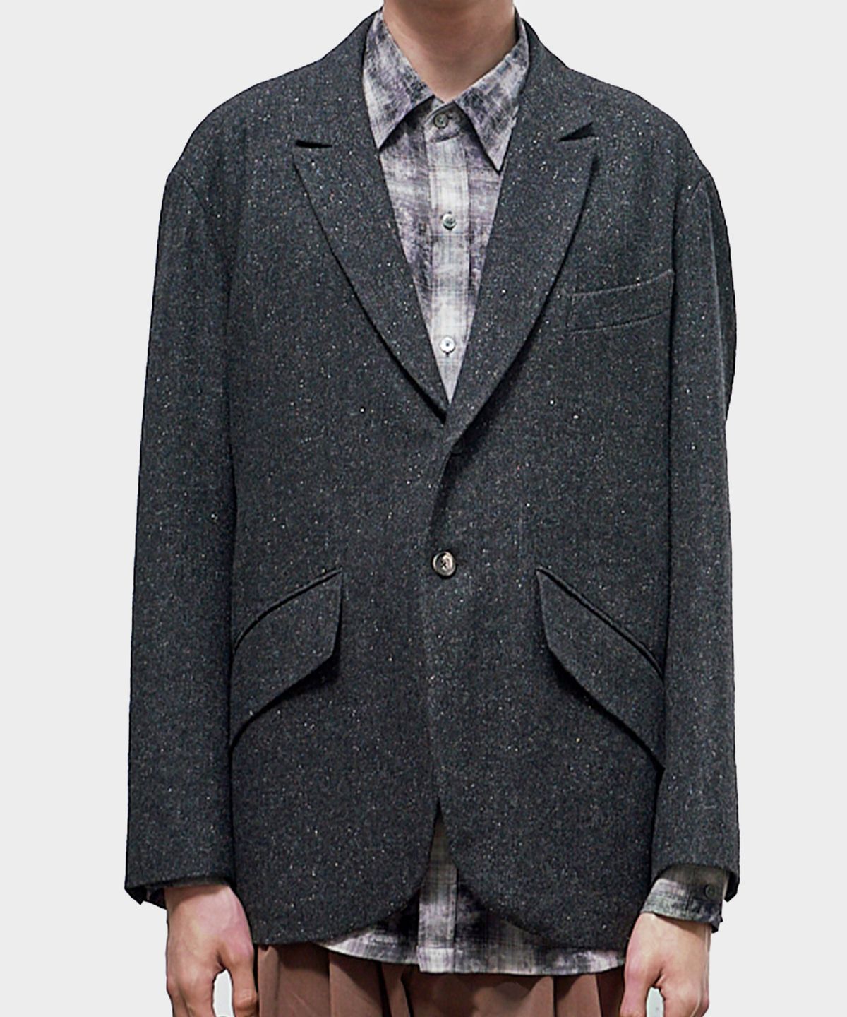 우석(WOOSUK) Tweed Curve Jacket