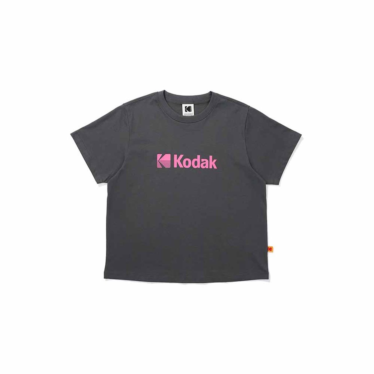 코닥(KODAK) 빅로고 아스킨 반팔 티셔츠 우먼 CHARCOAL