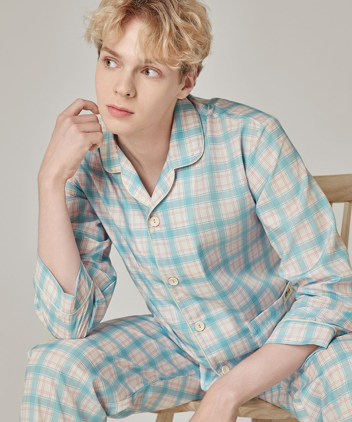 비와이씨(BYC) [SET] 면 레이온 남성 잠옷_MINT