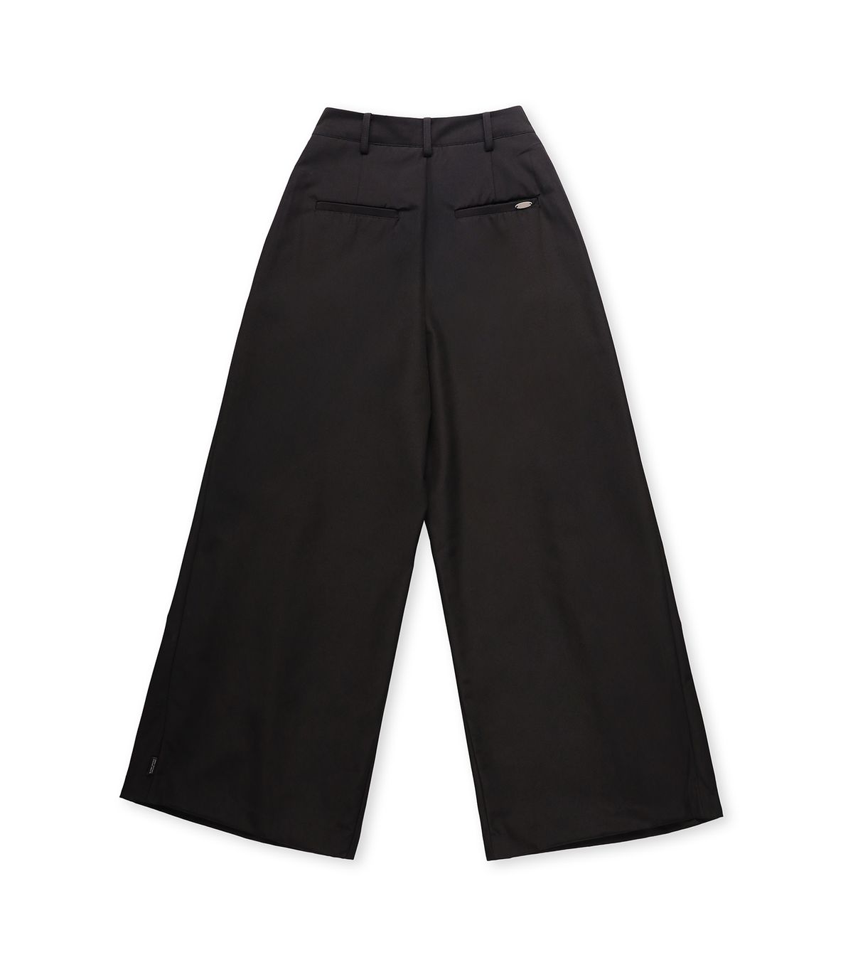 큐클리프(CUECLYP) [BB] Wide Two Tuck Slacks (Black)