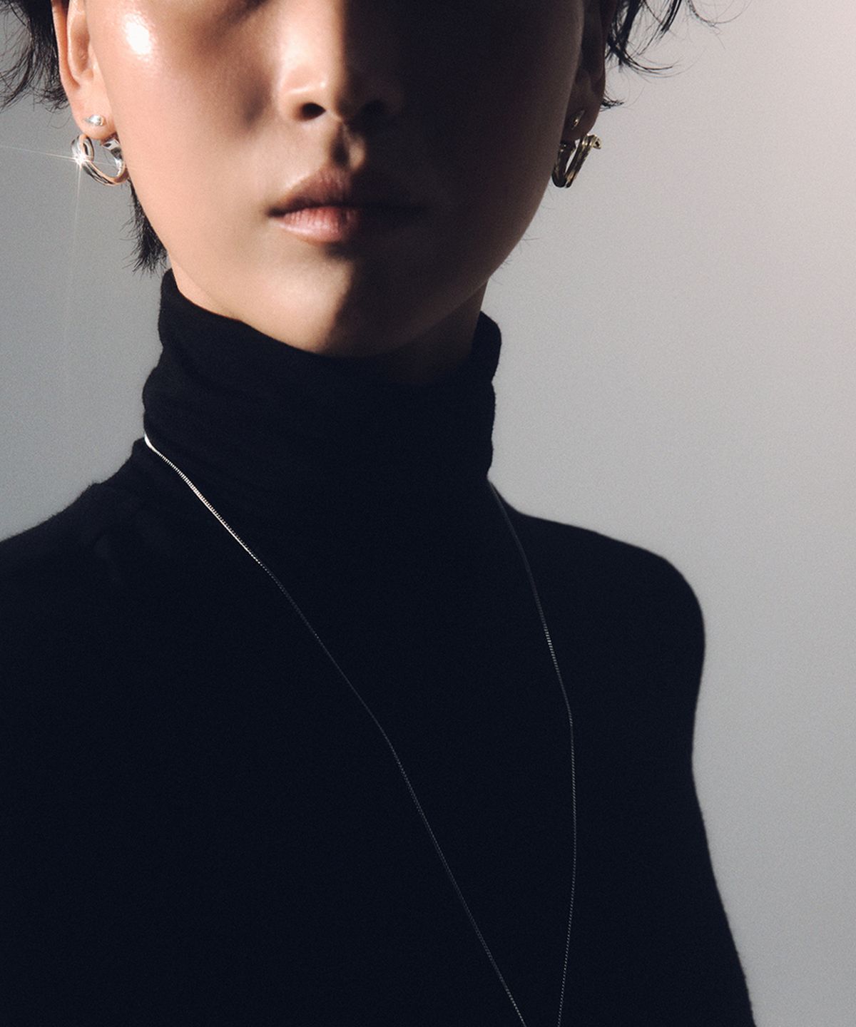 휴스타드(HUSTAD) 242 Gold Flower Leaf Earring_ 925 실버 / 14k 골드 이어링
