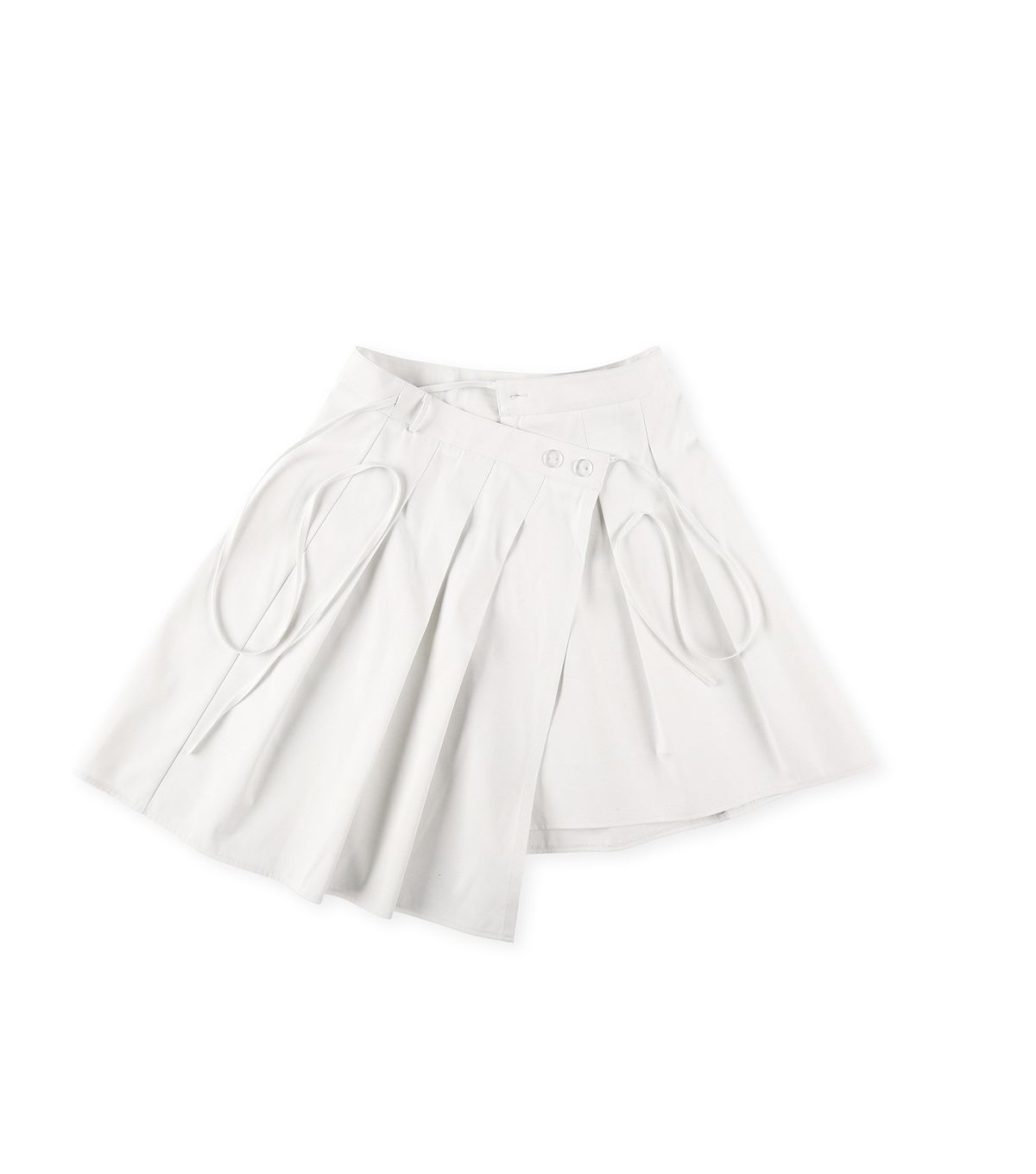 큐클리프(CUECLYP) [BB] Pleats Layered Skirt (White)
