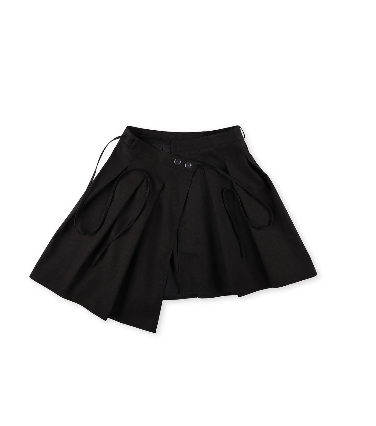 큐클리프(CUECLYP) [BB] Pleats Layered Skirt (Black)