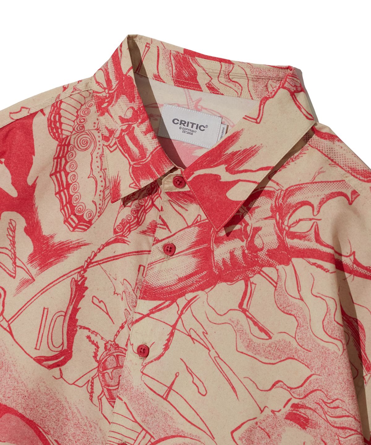 크리틱(CRITIC) CRITIC X INSECT BOY GRAPHIC SHIRT RED