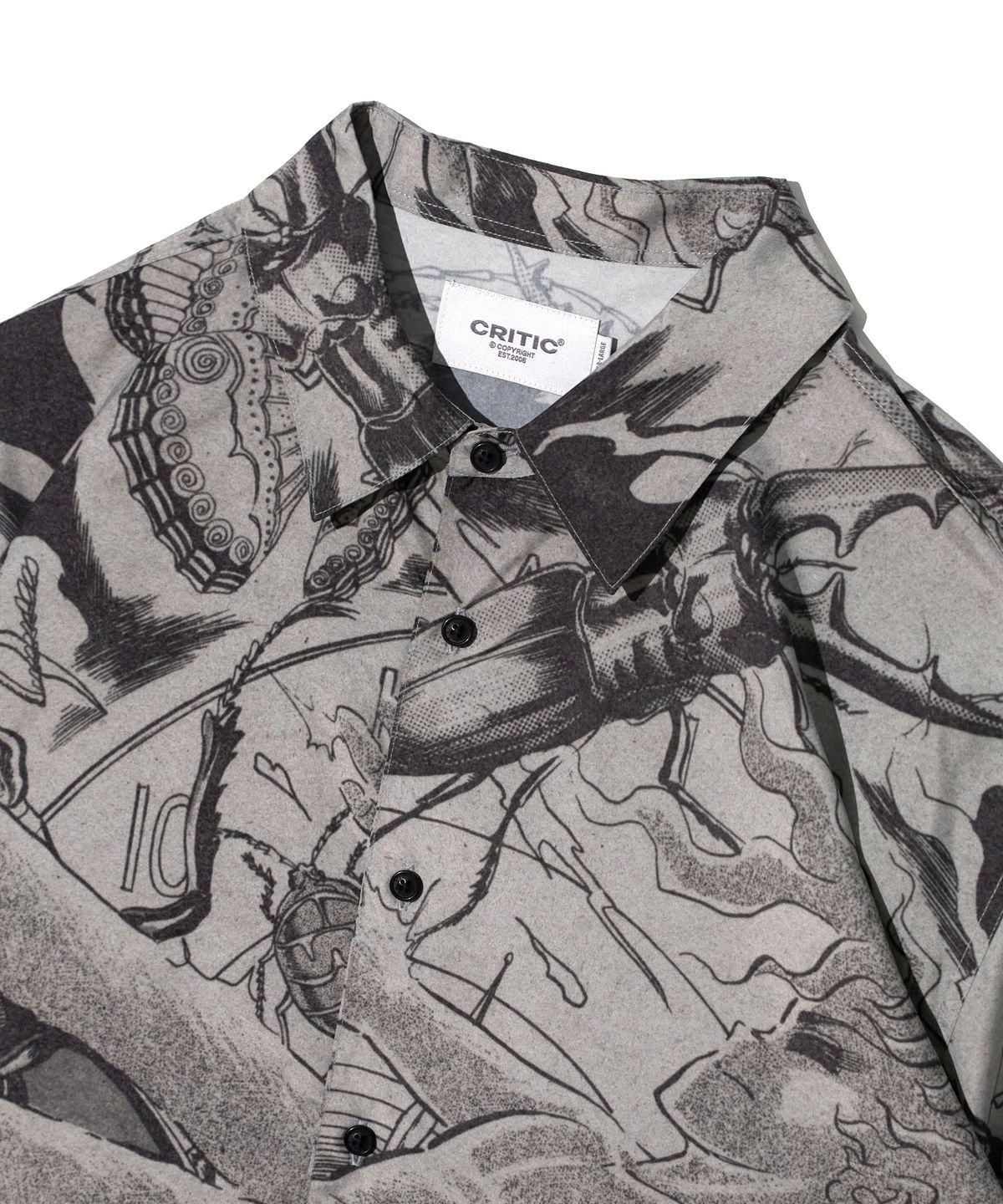 크리틱(CRITIC) CRITIC X INSECT BOY GRAPHIC SHIRT BLACK