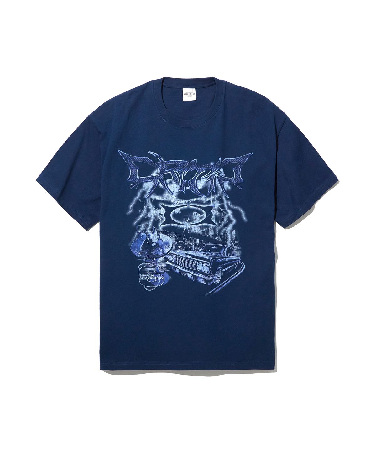 크리틱(CRITIC) LIGHTNING CITY T-SHIRT NAVY