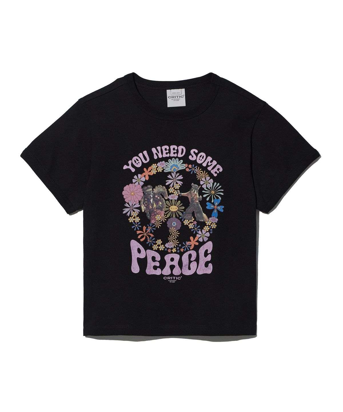 크리틱(CRITIC) YOU NEED SOME PEACE T-SHIRTS(FOR WOMAN) BLACK