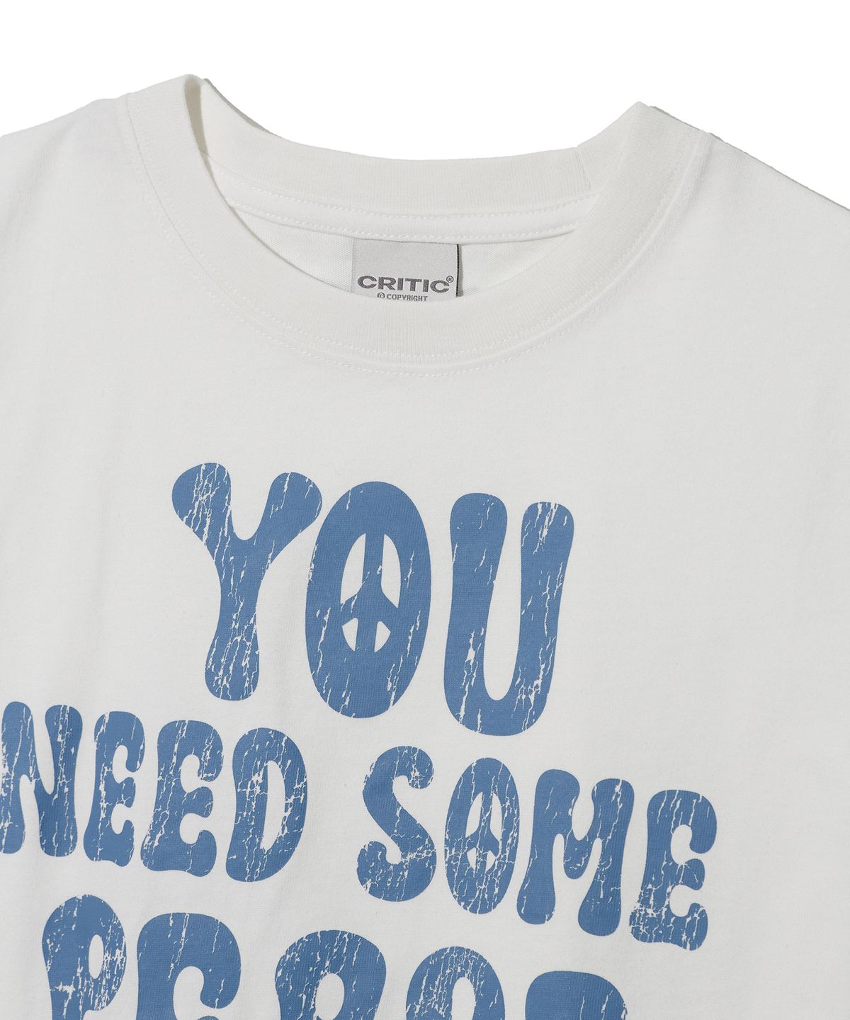크리틱(CRITIC) YOU NEED SOME PEACE LOGO T-SHIRT (FOR WOMEN) WHITE