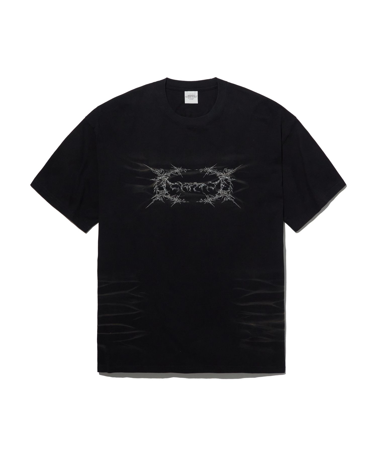 ◆25SS CRITIC SPIKE WORMHOLE SWEAT SHIRTS/2色◆ MUSINSA | CRITIC SPIKE WORMHOLE SPRAY T-SHIRT BLACK