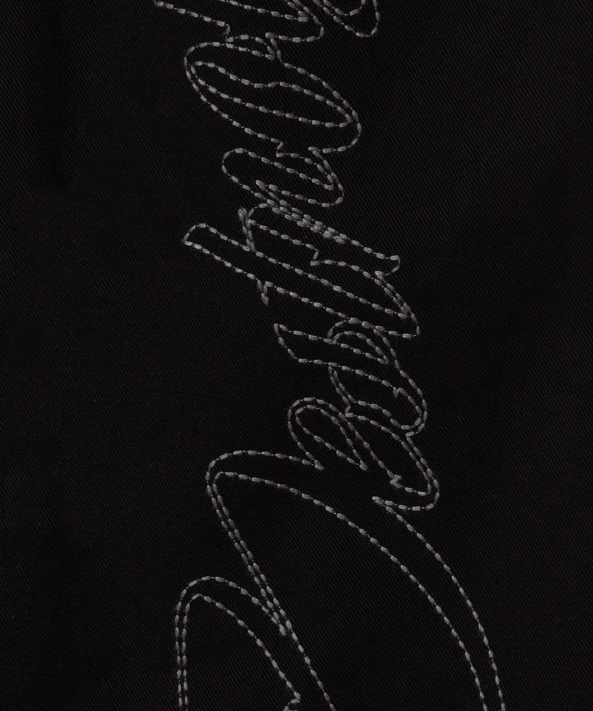 크리틱(CRITIC) LETTERING BERMUDA PANTS BLACK
