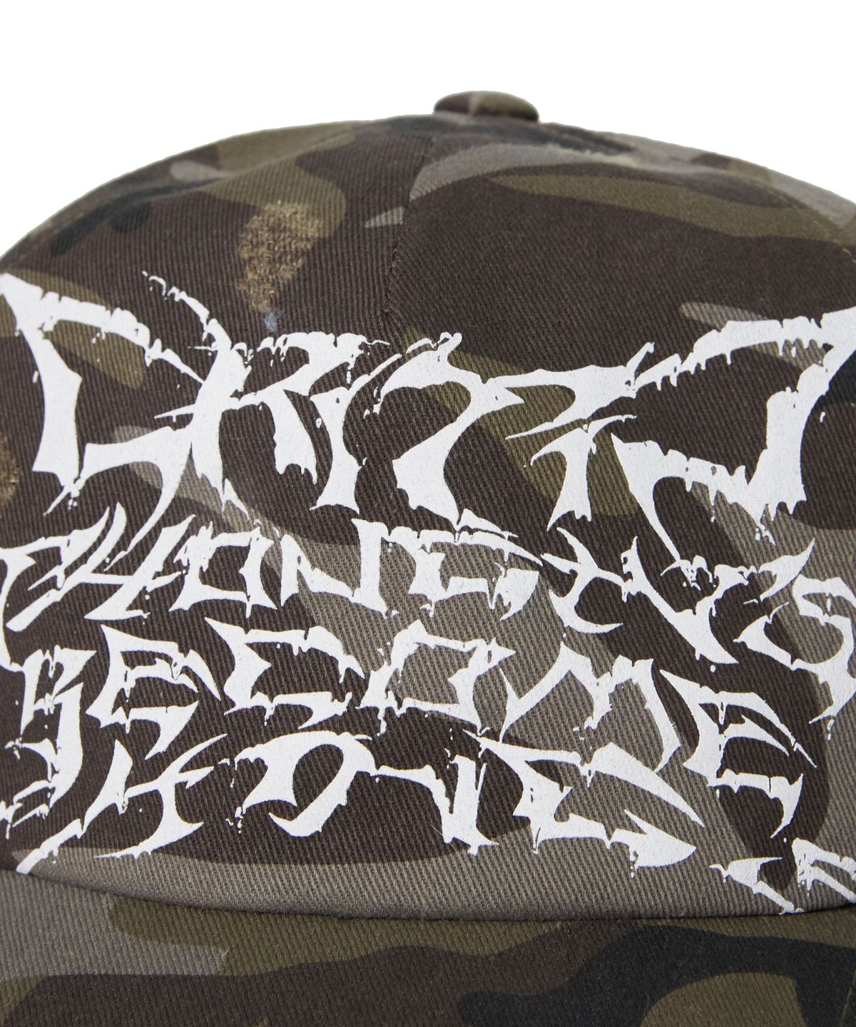 크리틱(CRITIC) RIFT LETTERING DESTROY WASHED CAP KHAKI