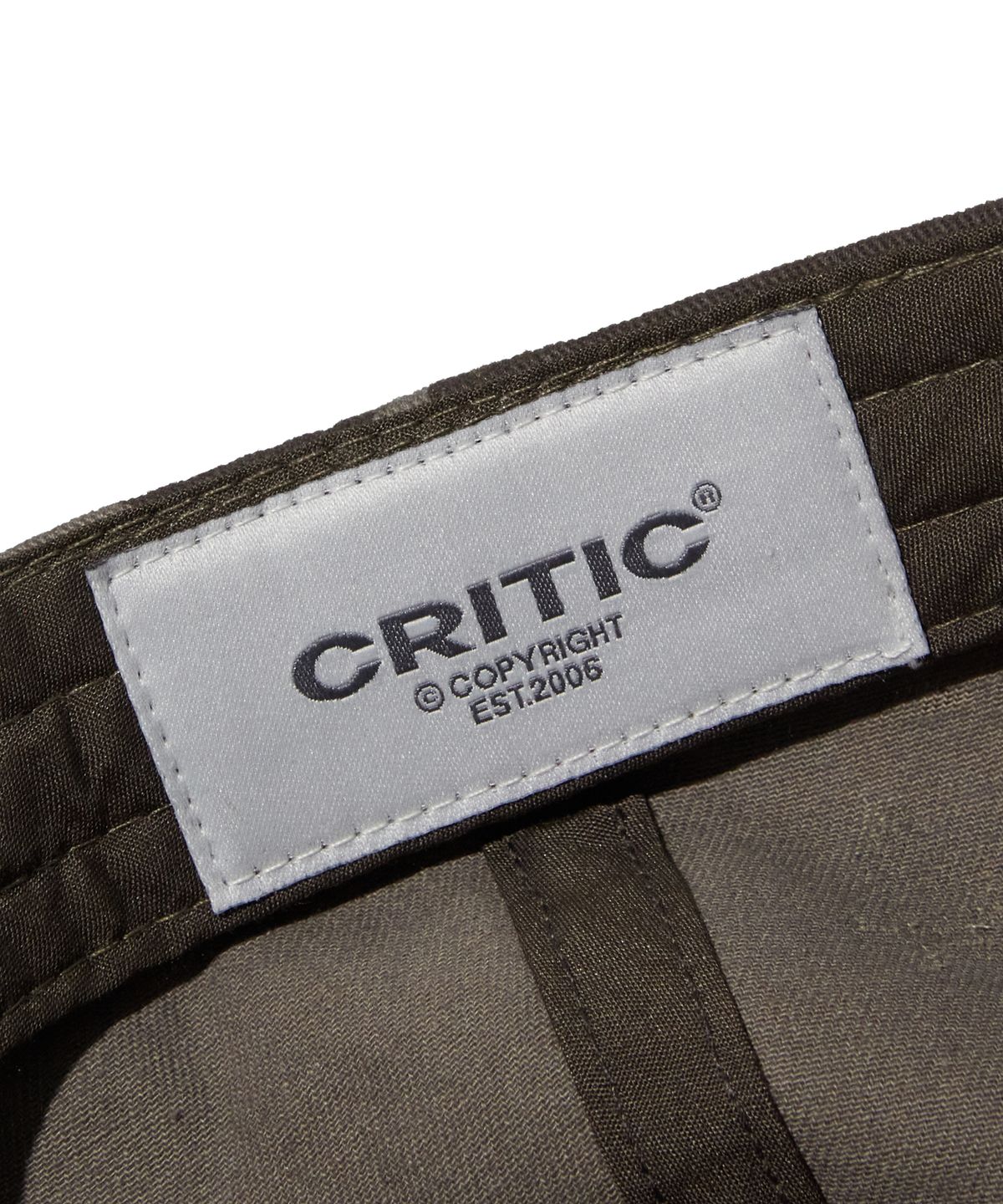 크리틱(CRITIC) RIFT LETTERING DESTROY WASHED CAP KHAKI
