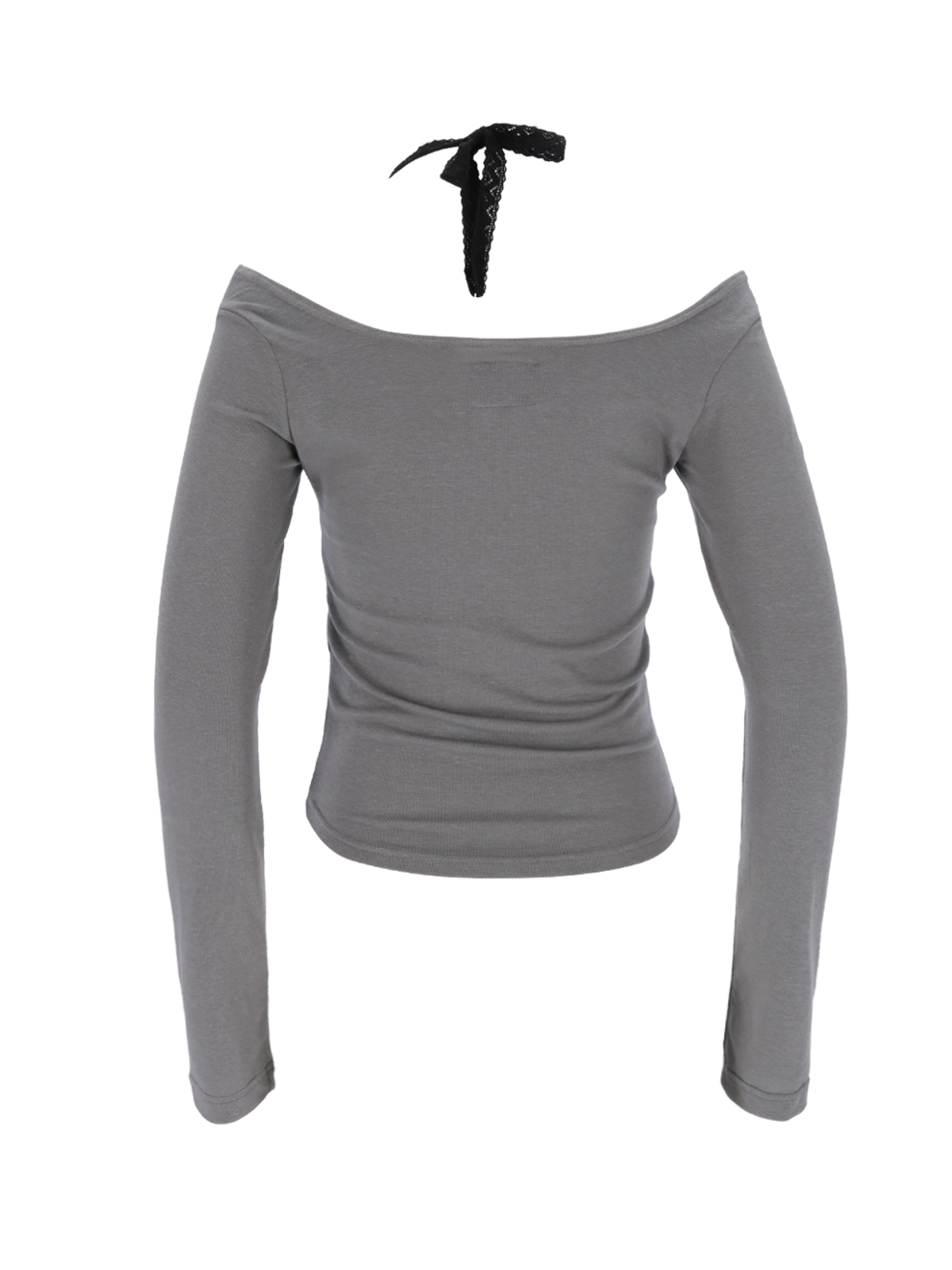 쎄쎄쎄(SETSETSET) LACE HALTERNECK TEE (GREY)