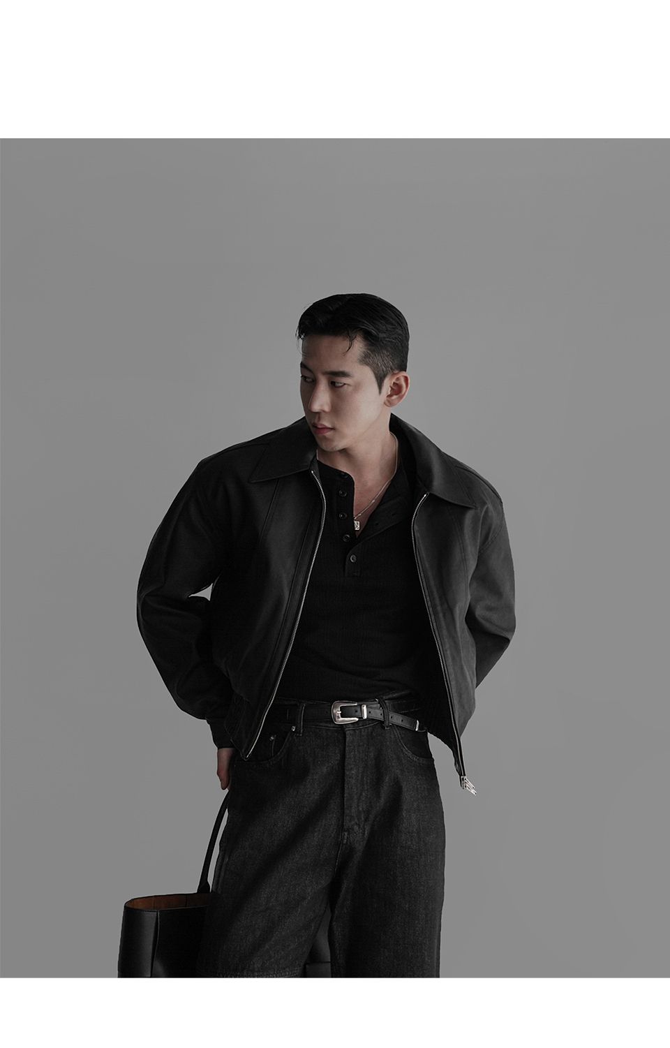 MUSINSA公式 | BOWLOW PRODUCT クロップレザージャケット