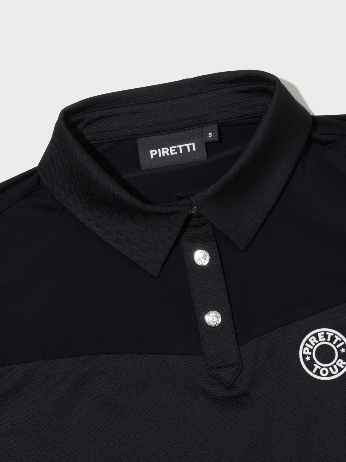 피레티(PIRETTI) 냉감 롱슬리브 폴로 티셔츠_Black