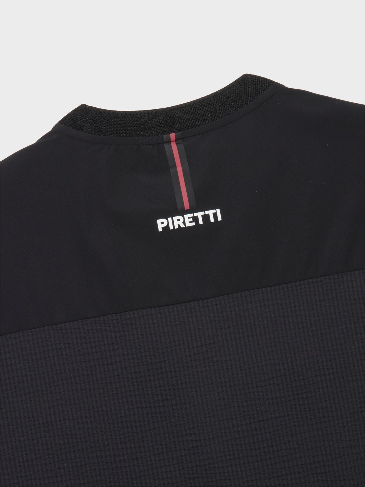 피레티(PIRETTI) 엘리트 루즈핏 시어서커 배색 라운드 M_Black