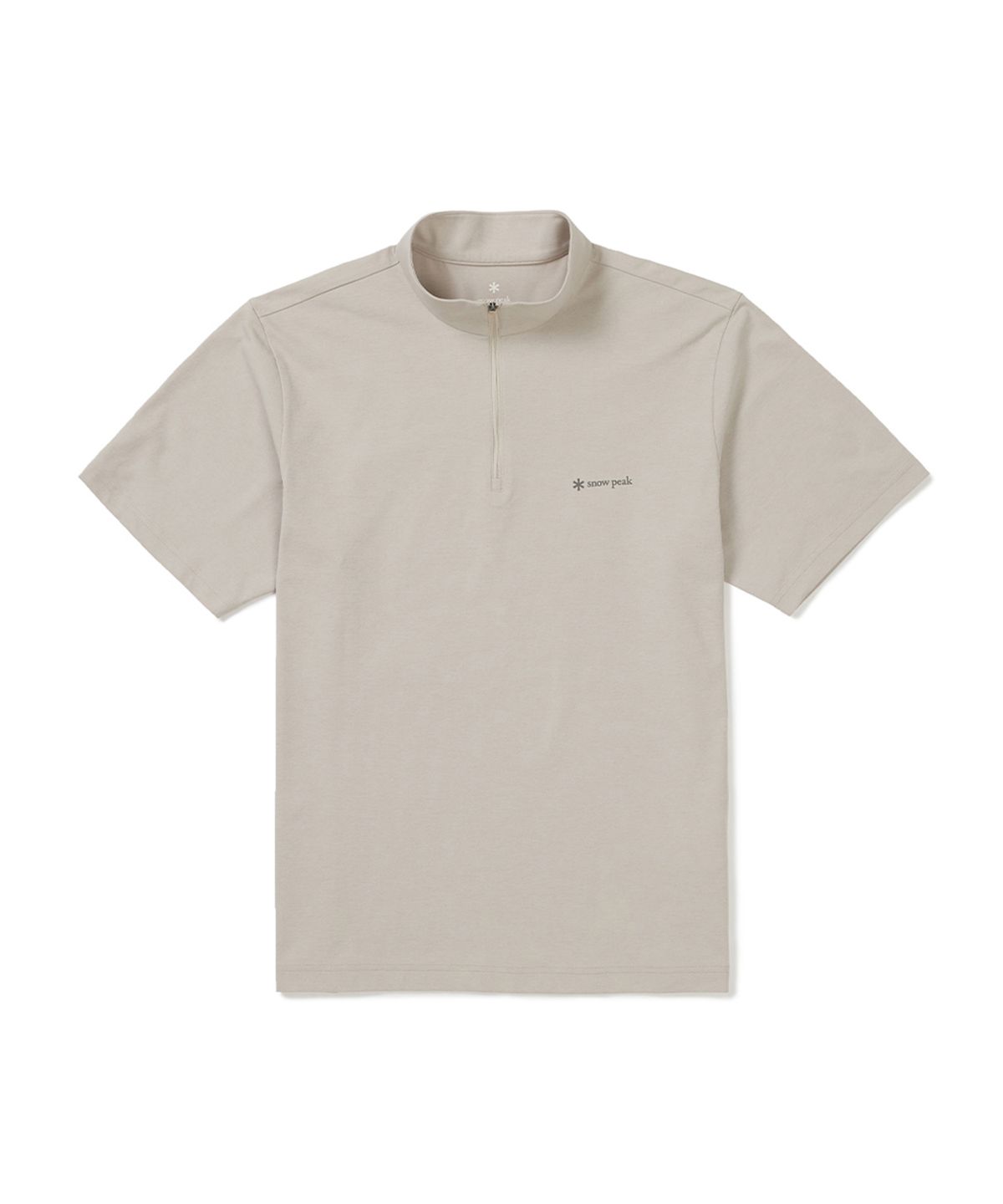 스노우피크 어패럴(SNOWPEAK APPAREL) 퀵드라이 반집업 반팔 티셔츠 (S25MMTZT12) Beige