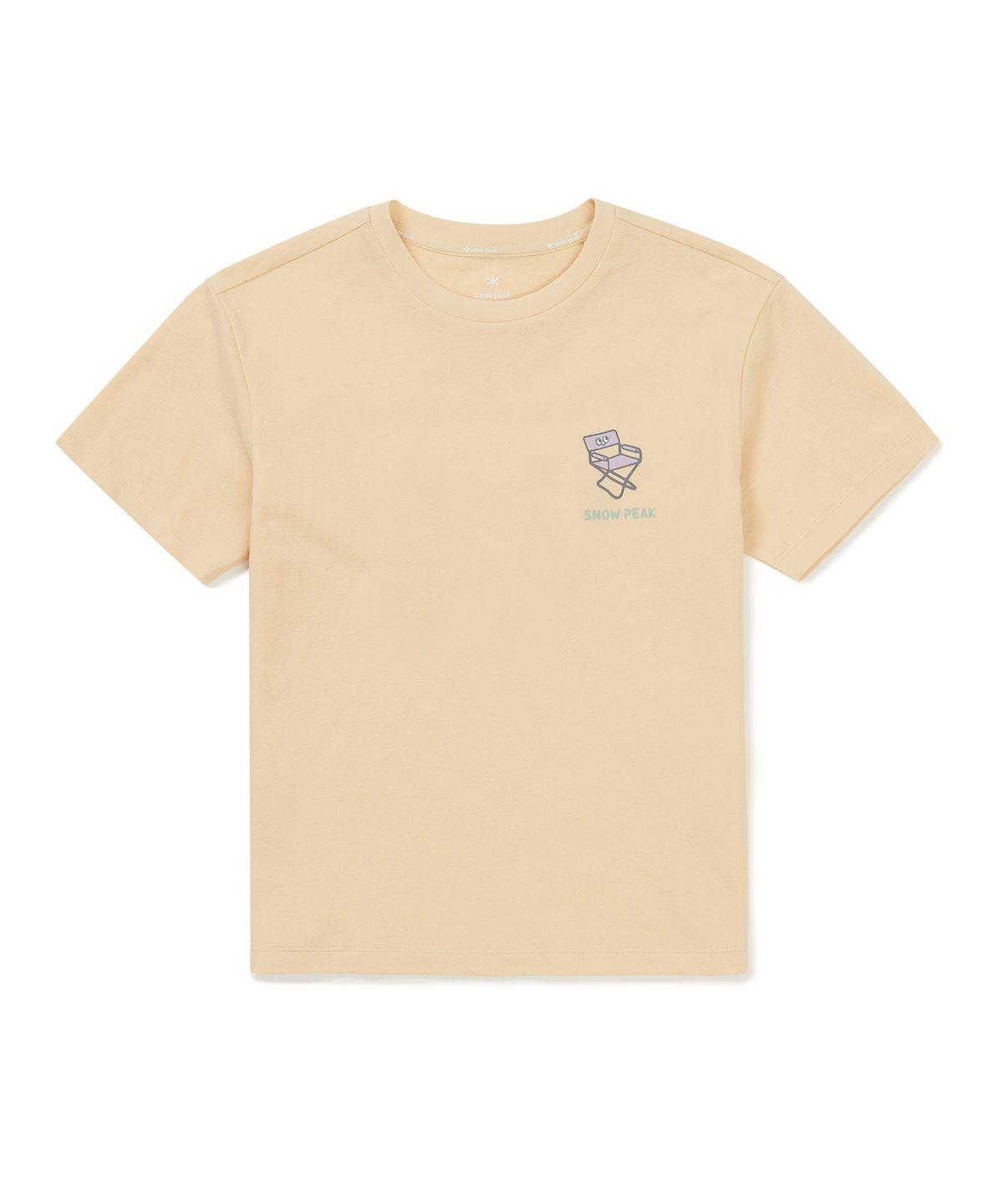 스노우피크 어패럴 키즈(SNOWPEAK APPAREL KIDS) 키즈 소로나 캠핑 반팔 티셔츠 (S25MKFTS93) Light Yellow