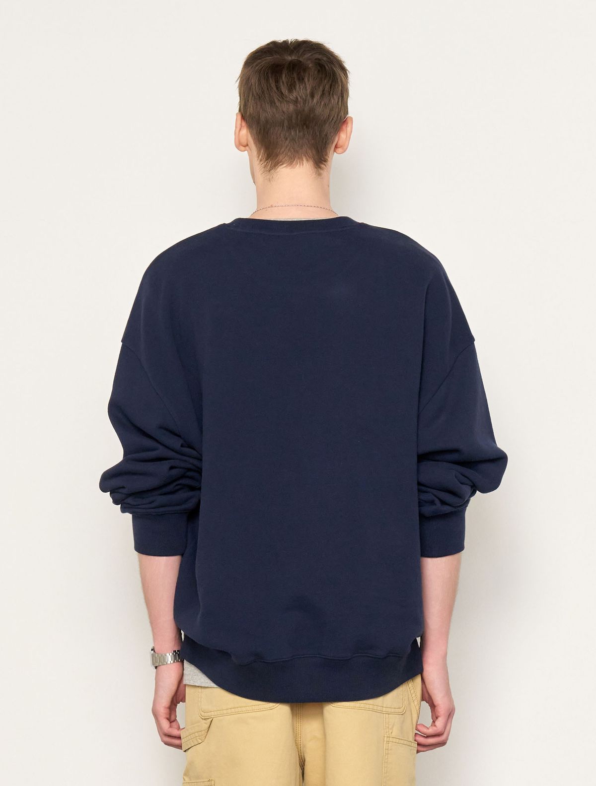 제너럴아이디어(GENERALIDEA) UNISEX 어스 루즈핏 맨투맨 [NAVY] / SBE1U02010