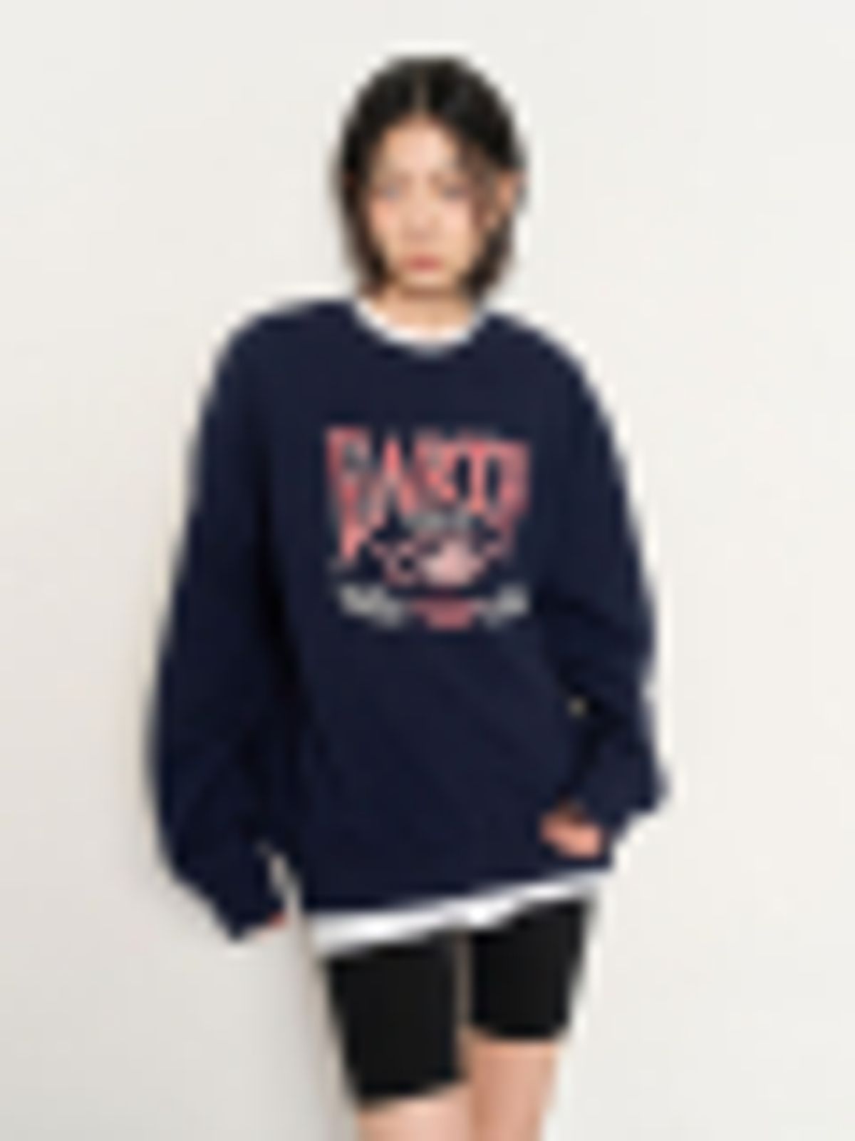 제너럴아이디어(GENERALIDEA) UNISEX 어스 루즈핏 맨투맨 [NAVY] / SBE1U02010