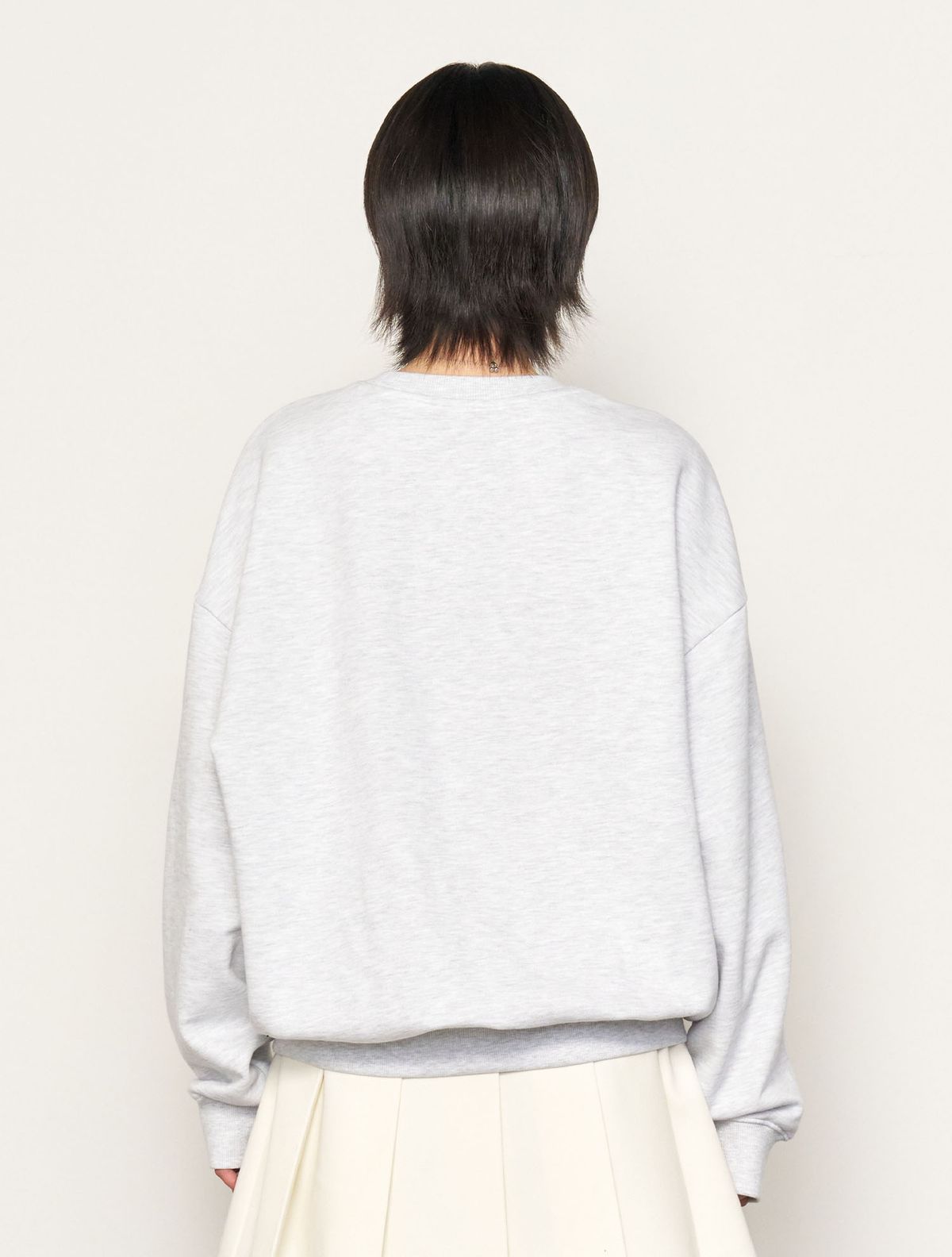 제너럴아이디어(GENERALIDEA) UNISEX 어스 루즈핏 맨투맨 [WHITE MELANGE GREY] / SBE1U02010