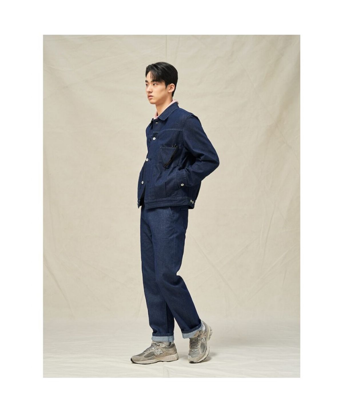 빈폴 멘(BEANPOLE MEN) 데님 트러커 셋업 재킷  네이비 (BC5311C63R)