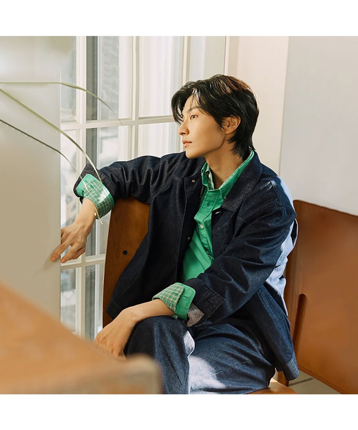 빈폴 멘(BEANPOLE MEN) 데님 트러커 셋업 재킷  네이비 (BC5311C63R)