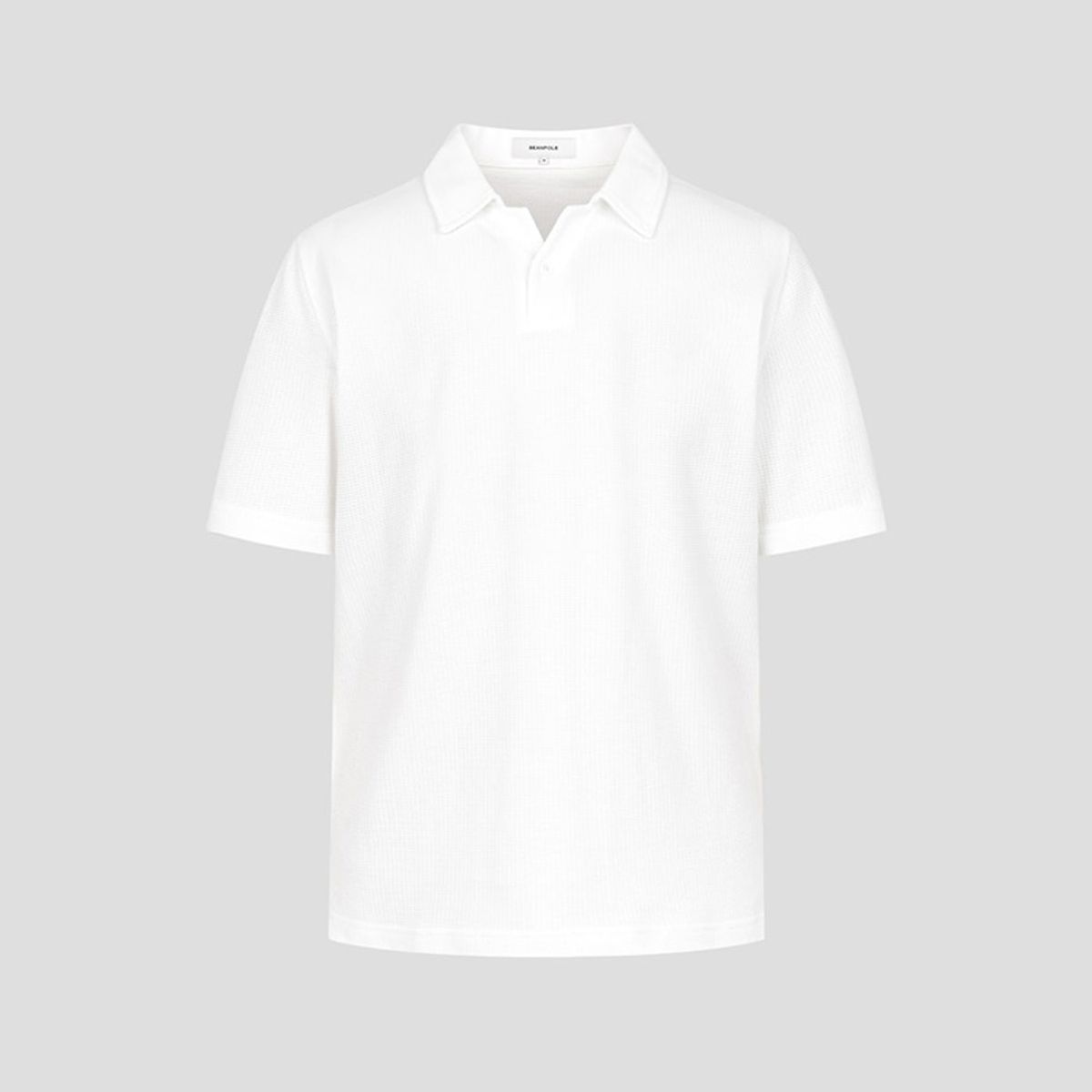 빈폴 멘(BEANPOLE MEN) 오픈넥 반소매 티셔츠  화이트