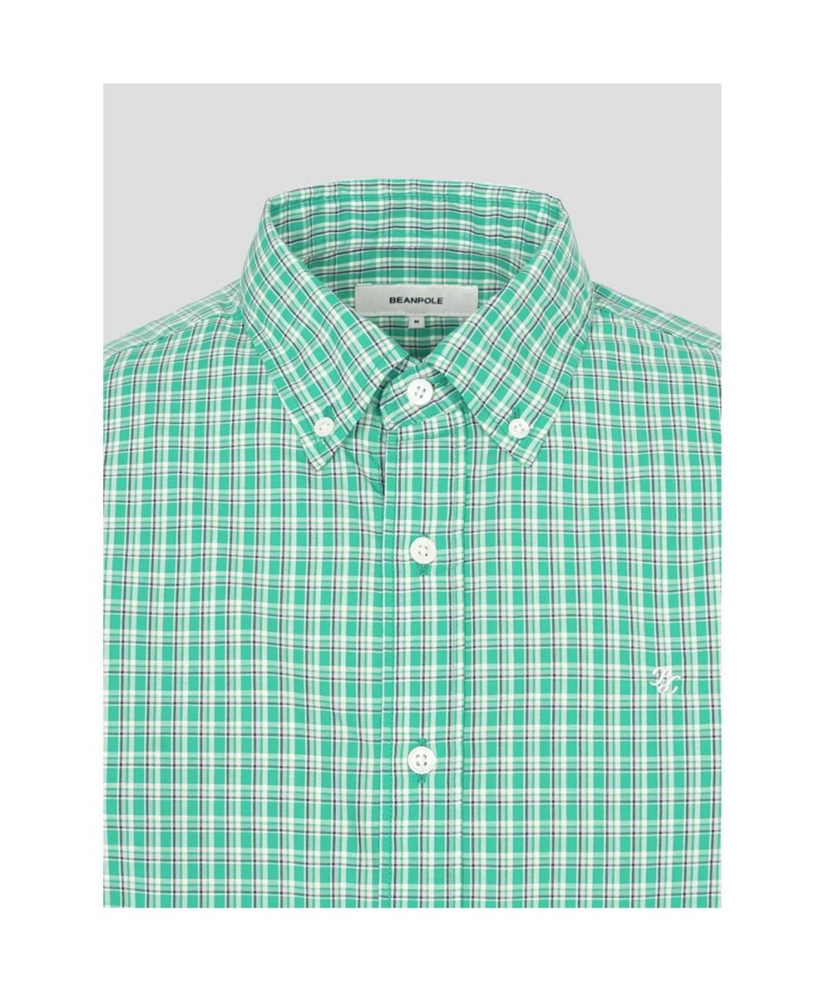 빈폴 멘(BEANPOLE MEN) 그리드 스몰 체크 셔츠  그린 (BC5364C33M)