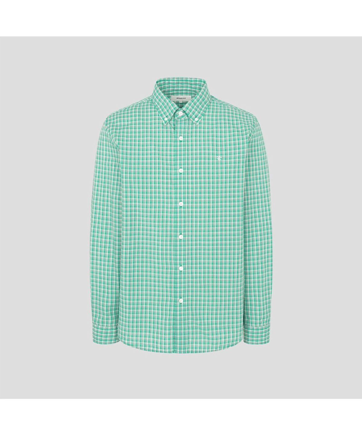 빈폴 멘(BEANPOLE MEN) 그리드 스몰 체크 셔츠  그린 (BC5364C33M)