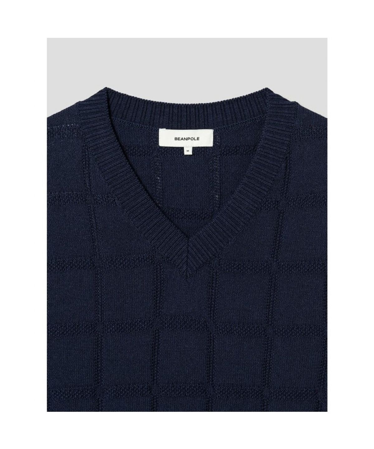 빈폴 멘(BEANPOLE MEN) 그리드 체크 베스트  네이비 (BC5351C03R)