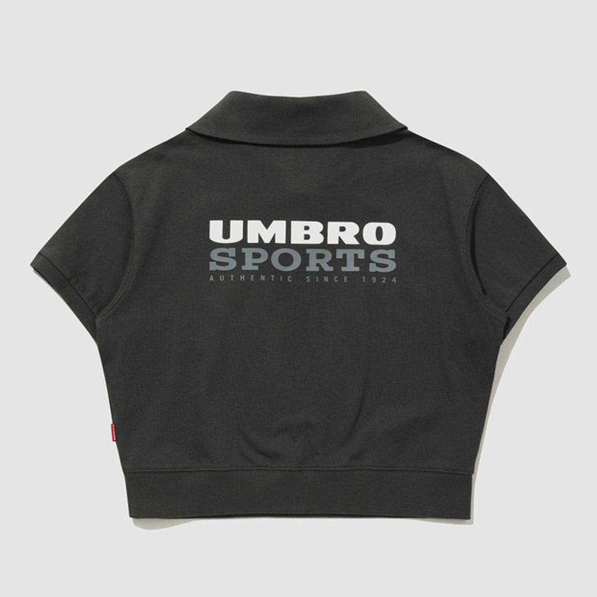 엄브로(UMBRO) 우먼스 반팔 카라 맨투맨 차콜(UQ222CFS41)