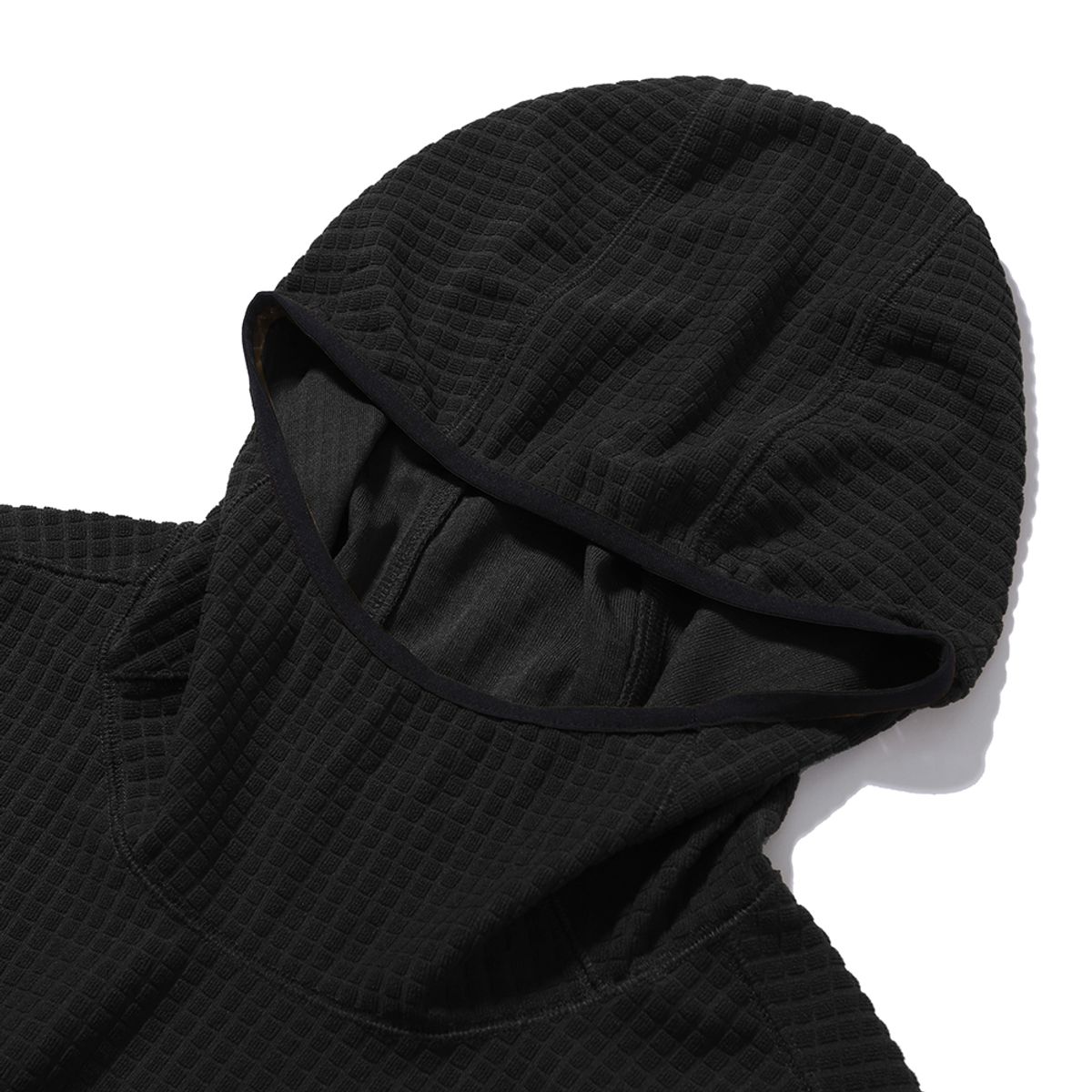 엠피티유(MPTU) [AW24] WAFFLE FLEECE HOODIE / BLACK