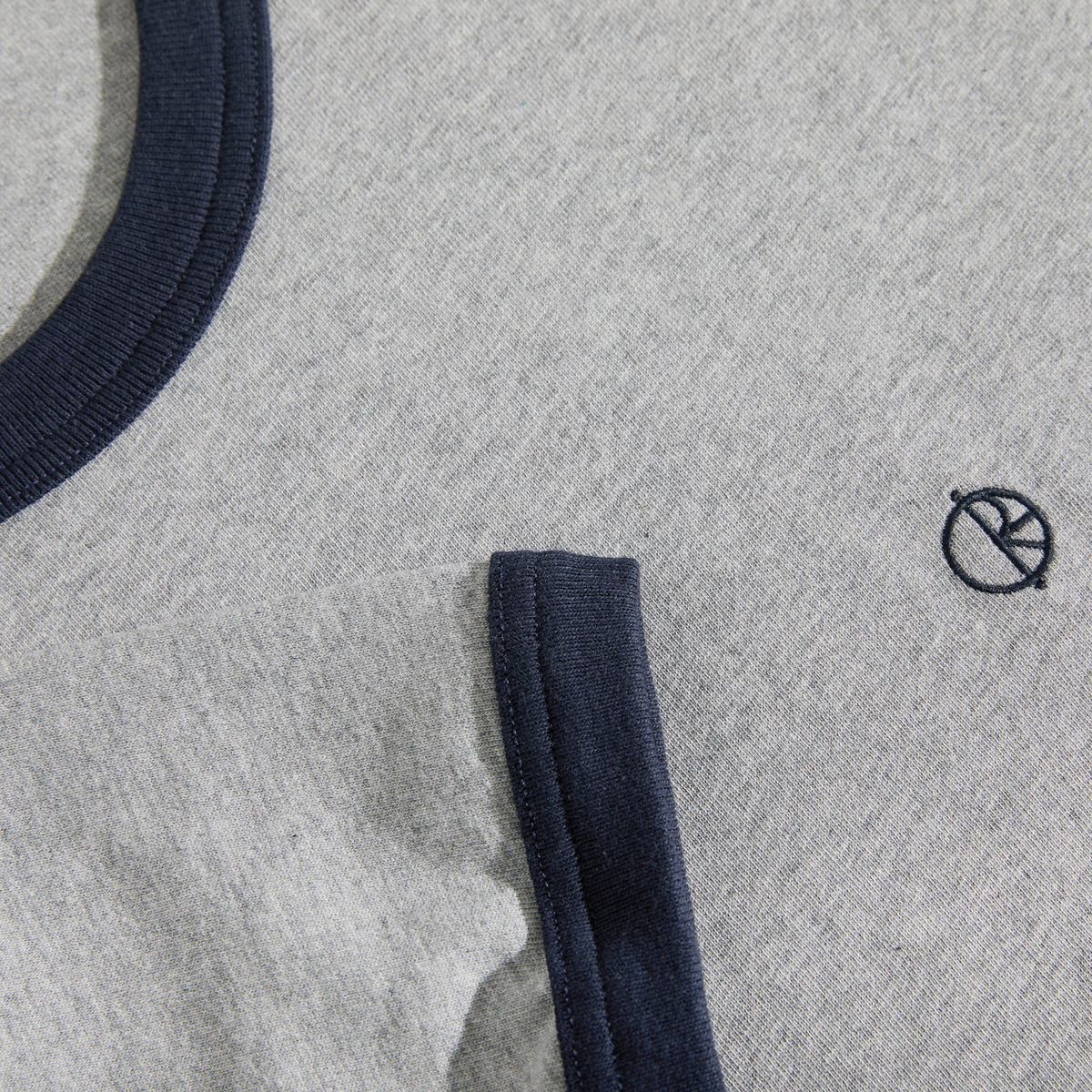 폴라(POLAR) RINGER TEE [HEATHER GREY/NAVY]