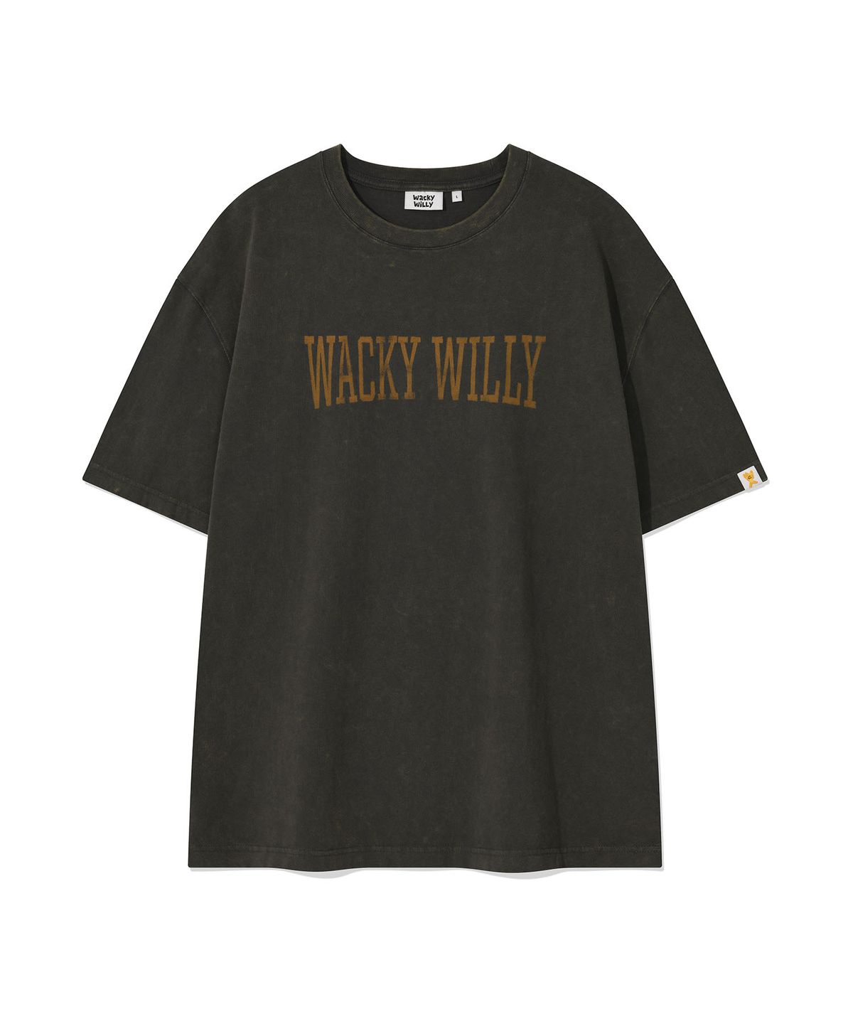 와키윌리(WACKY WILLY) 피그먼트 다잉 반팔 티셔츠 차콜