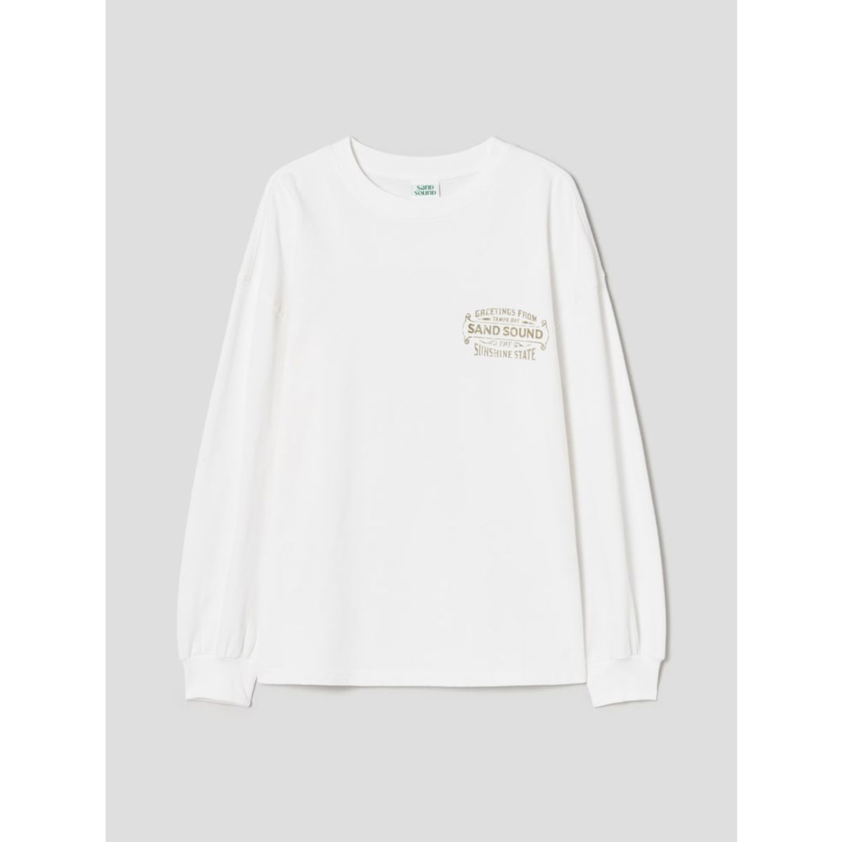 샌드 사운드(SAND SOUND) Ybor Graphic Over Fit Long Sleeve TShirt  Ivory