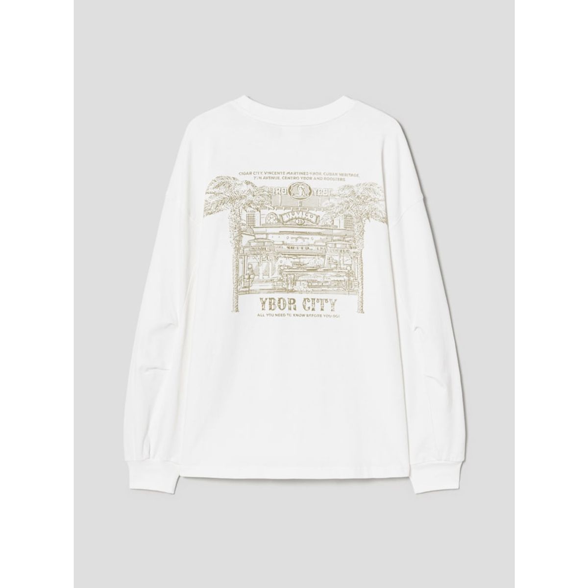샌드 사운드(SAND SOUND) Ybor Graphic Over Fit Long Sleeve TShirt  Ivory