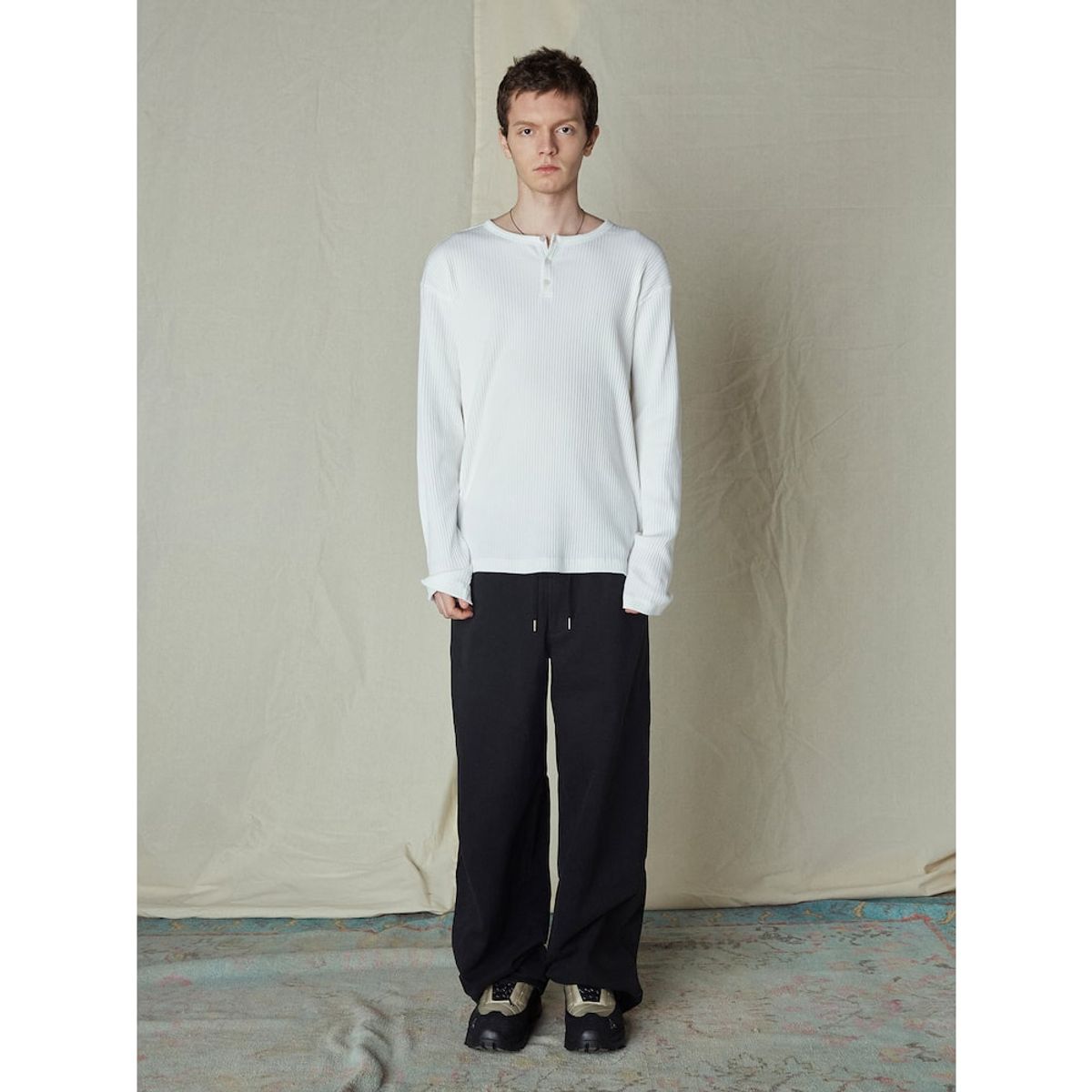 샌드 사운드(SAND SOUND) Henly Neck LongSleeved TShirt  White