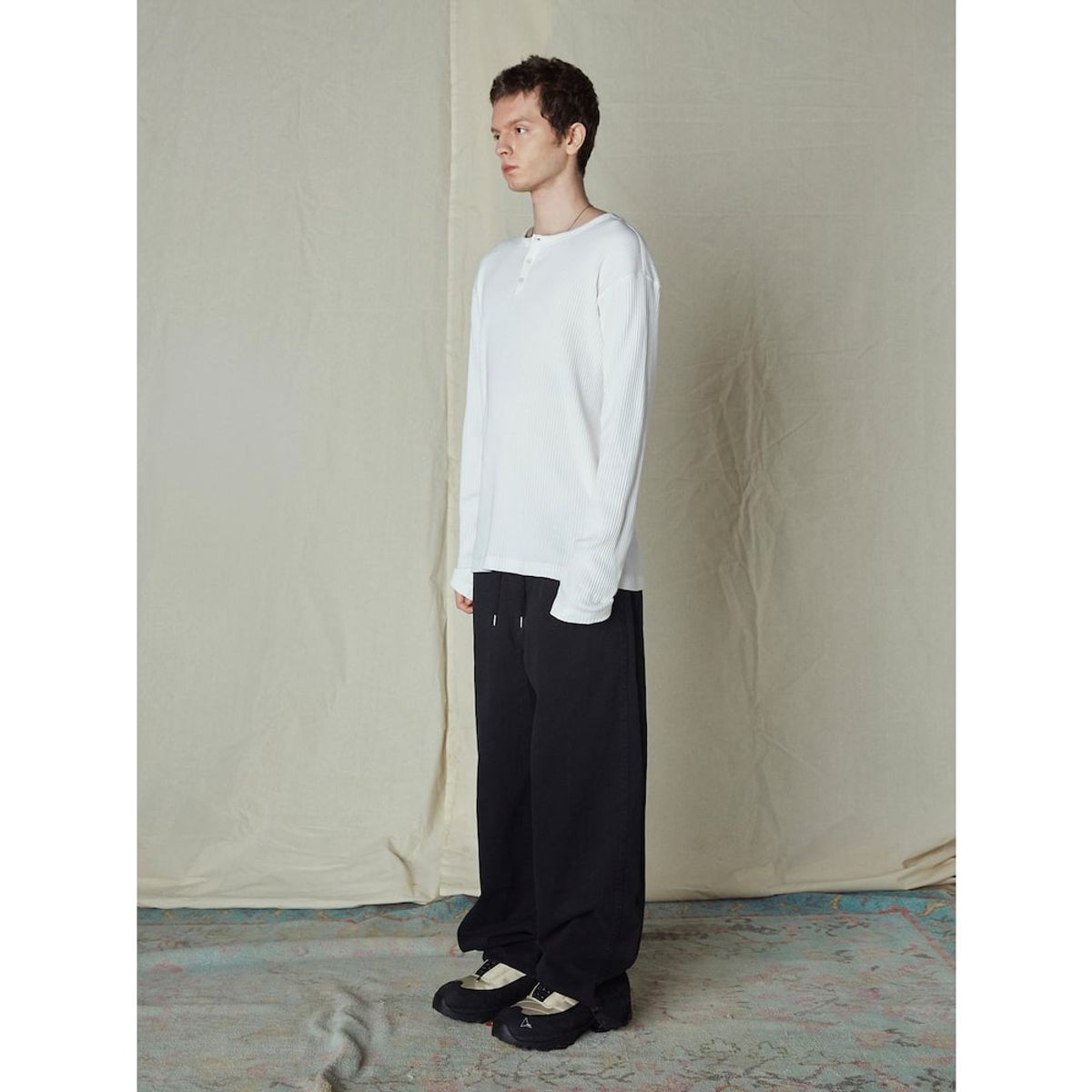 샌드 사운드(SAND SOUND) Henly Neck LongSleeved TShirt  White