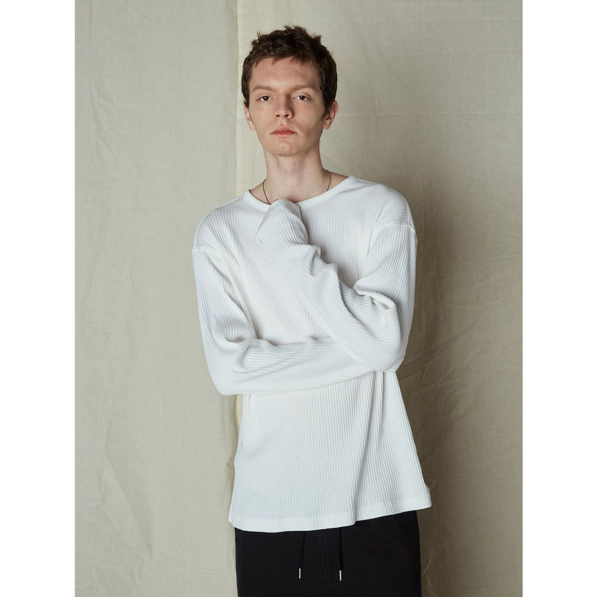 샌드 사운드(SAND SOUND) Henly Neck LongSleeved TShirt  White