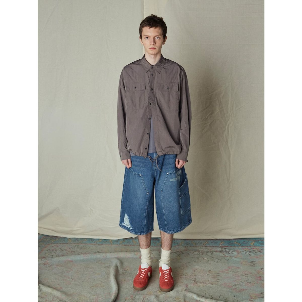 샌드 사운드(SAND SOUND) Nylon LongSleeved Shirt  Ash