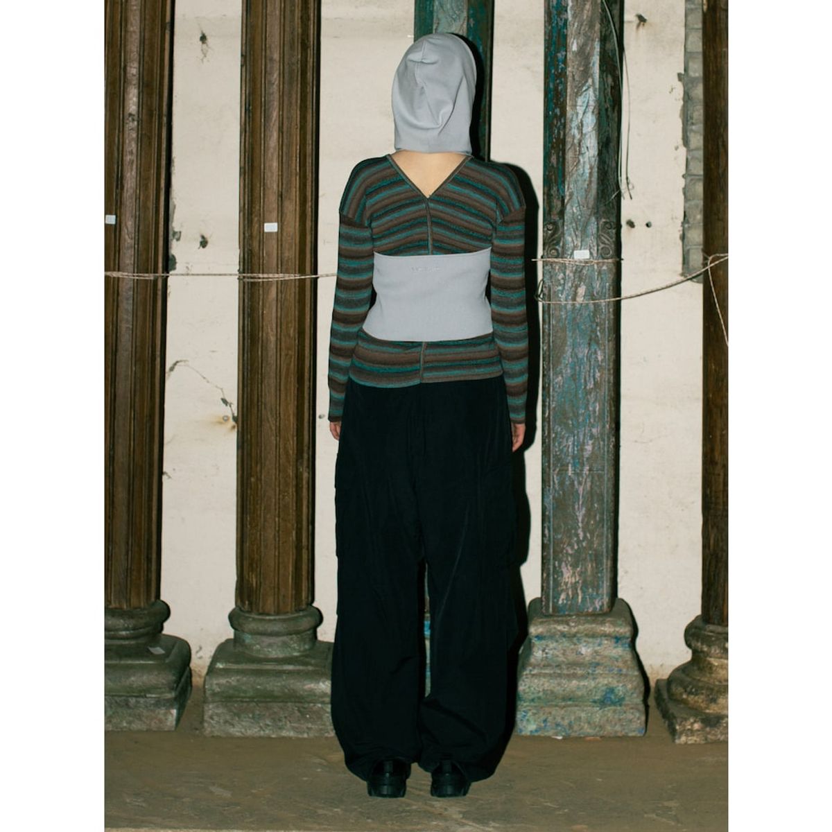 샌드 사운드(SAND SOUND) Women Sleeveless Hooded Knit  Grey