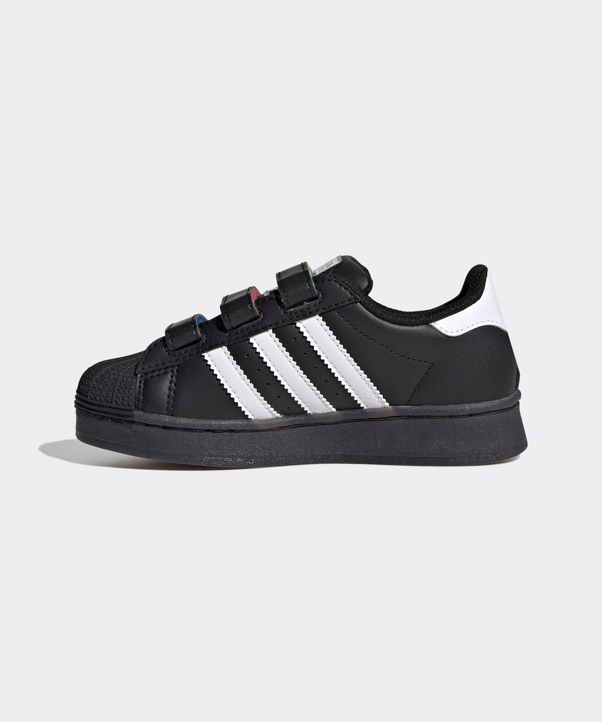 아디다스 키즈(ADIDAS KIDS) 슈퍼스타 LED 라이트 컴포트 클로저 키즈 - 블랙 / JI0505