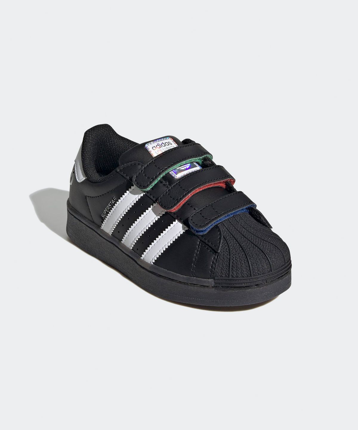 아디다스 키즈(ADIDAS KIDS) 슈퍼스타 LED 라이트 컴포트 클로저 키즈 - 블랙 / JI0505