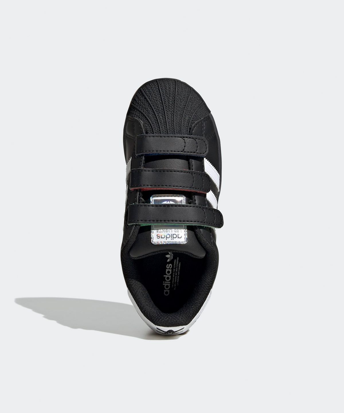 아디다스 키즈(ADIDAS KIDS) 슈퍼스타 LED 라이트 컴포트 클로저 키즈 - 블랙 / JI0505